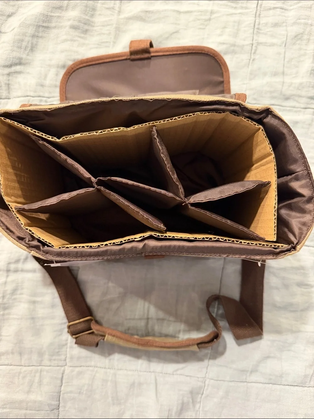 Legacy Waxed Canvas Duffel Beer Caddy - Olive and Brown